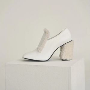Shearling Heels Pumps